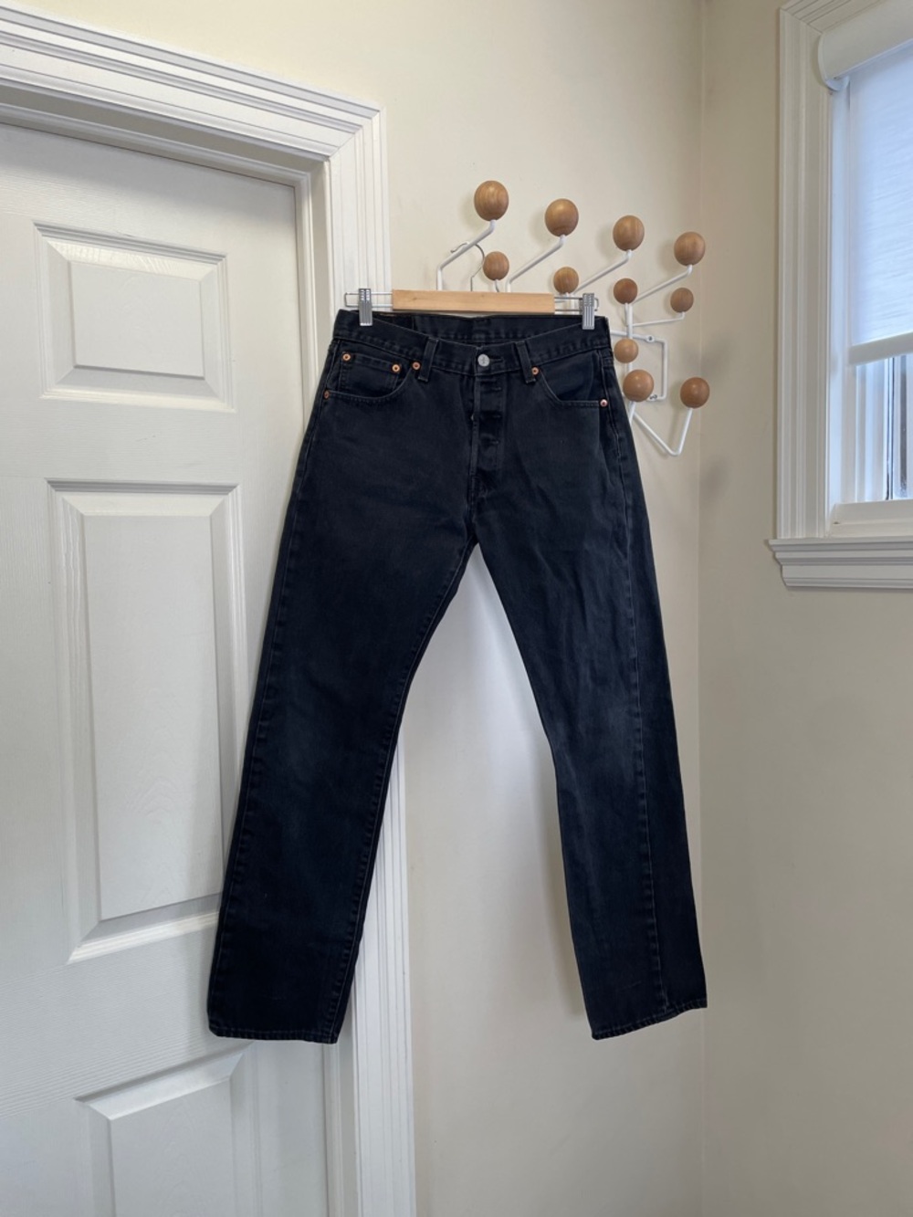 Levi's 501 - Classic Straight Legged 90s Denim Jeans - Black - 30x32